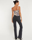 image of Shindu Mesh Vest Top in Collage Floral Shadow Purple