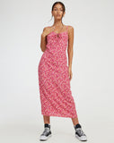 image of Shiori Midi Dress in Ditsy Floral PinkShiori Midi Dress in Ditsy Floral Pink