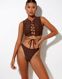 Image of Shira Bikini Bottom in Choco Brown