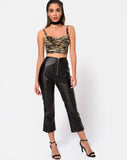 Shistra Cropped Top in Zip's Zebra Brown