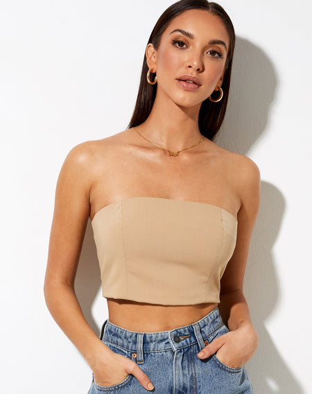 Nef Crop Top in Pretty Petal Green