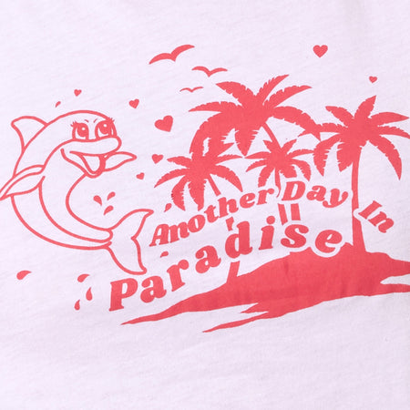 Shrunk Tee in Baby Pink Paradise Dolphin