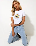 Image of Shrunk Tee in White Retro Sun