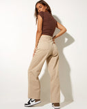 Image of Tinsi Crop Top in Deep Mahogany Cream Of The Crop