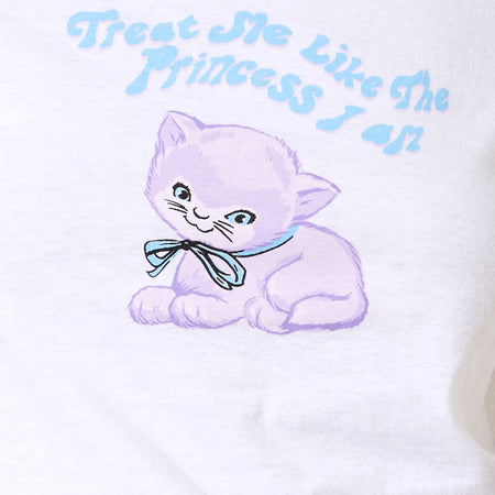 Shrunk Tee in White Dreamy Kittens