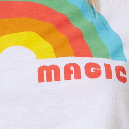 Shrunk Tee in White Magic Rainbow Mushroom