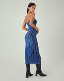 image of MOTEL X JACQUIE Shuro Maxi Dress in Colour Bleed Blue