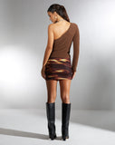 Image of MOTEL X IRIS Sidan Top in Knit Brown