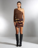 Image of MOTEL X IRIS Sidan Top in Knit Brown