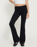 Image of Signe Regular Bootcut Tailored Trousers in Lycra Black