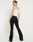 Image of Signe Regular Bootcut Tailored Trousers in Lycra Black