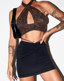 Image of Silta Crop Top in Dark Boa Brown