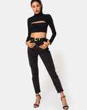 Sinex Crop Top in Black