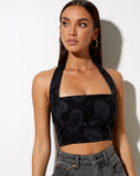 Image of Sisia Crop Top in Persian Night Black