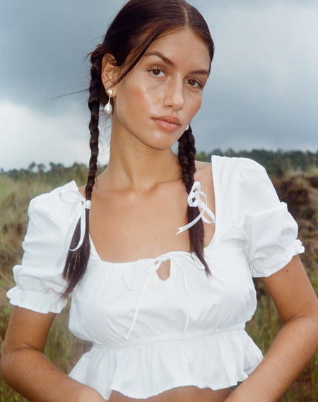 Kayson Crop Top in White