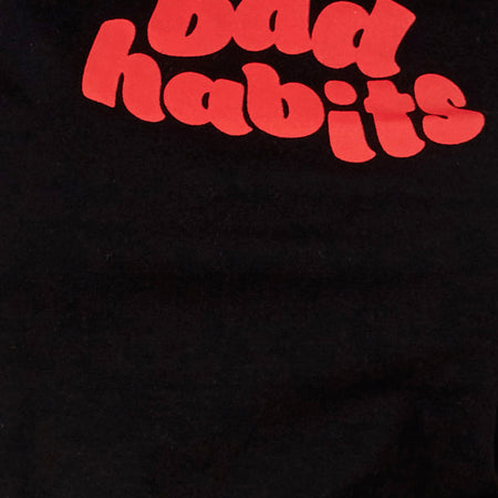 Shrunk Tee in Black Bad Habits