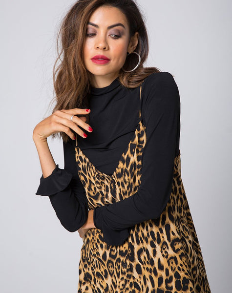 Sanna Slip Dress in Leopard