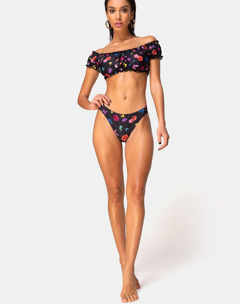 Sofia Bikini Top in Butterfly Floral