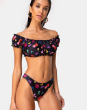 Dita Bikini Bottom in Butterfly Floral