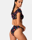 Dita Bikini Bottom in Butterfly Floral