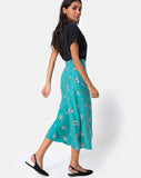 Prema Midi Skirt in Soi Rose Green