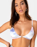 Soja Bralet with Silver Ring in Pastel Tie Dye