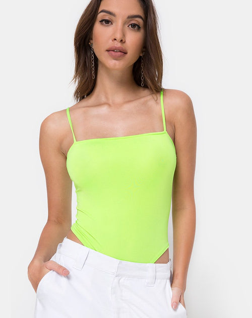 Sol Bodice in Fluro Green