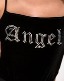 Solemo Bodice in Black w/ Angel Diamante Hot Fix