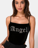 Solemo Bodice in Black w/ Angel Diamante Hot Fix