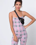 Solita Unitard in Pink Check