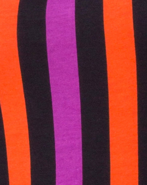 Solita Unitard in Purple and Orange Stripe