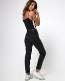 Solter Bodysuit in Black with White Stripe