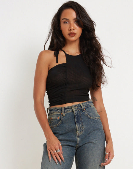 MOTEL X JACQUIE Panilka Bandeau Top in Black