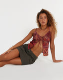 image of Soren Cami Top in Abstract Paisley Red