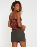 image of Soren Cami Top in Abstract Paisley Red