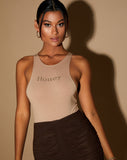 Image of Solena Mini Skirt in Mesh Chocolate