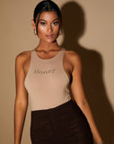 Gavis Bodice in Tan 'Honey' Diamante in Gold