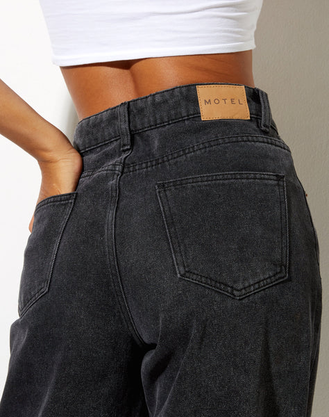 Image of Split Parallel Jeans in Black Wash