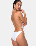 Split Swimsuit in White