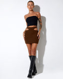 IMAGE OF Steine Mini Skirt in Cocoa