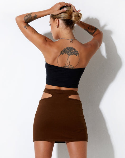 IMAGE OF Steine Mini Skirt in Cocoa