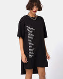 Step Hem 'Art Expression' Oversized T-Shirt Dress