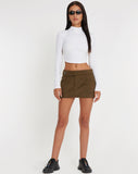 image of Stina Mini Skirt in Khaki