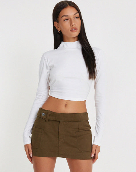 image of Stina Mini Skirt in Khaki