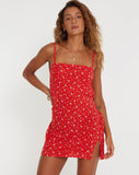 image of Stoira Mini Dress in Paisley Fun Red