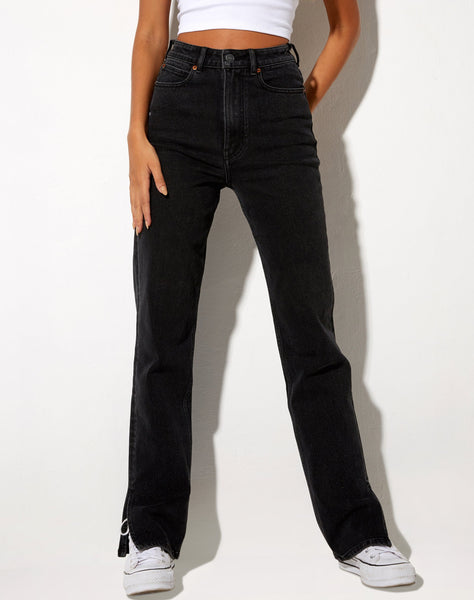 Image of Straight Leg Jeans in Black Wash