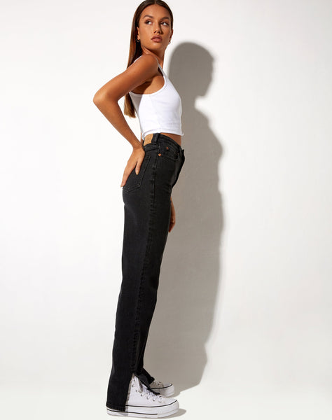 Image of Straight Leg Jeans in Black Wash