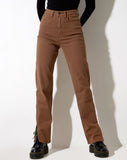 Image of Straight Leg Jeans in Rich Brown