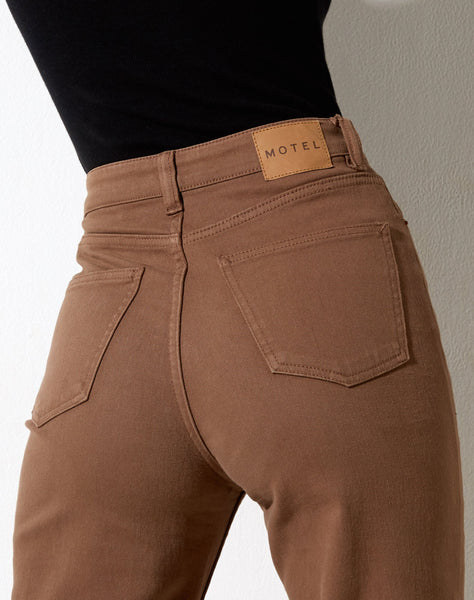 Image of Straight Leg Jeans in Rich Brown