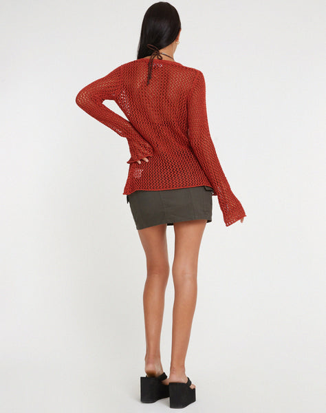 image of Sukati Cardi in Burnt Orange